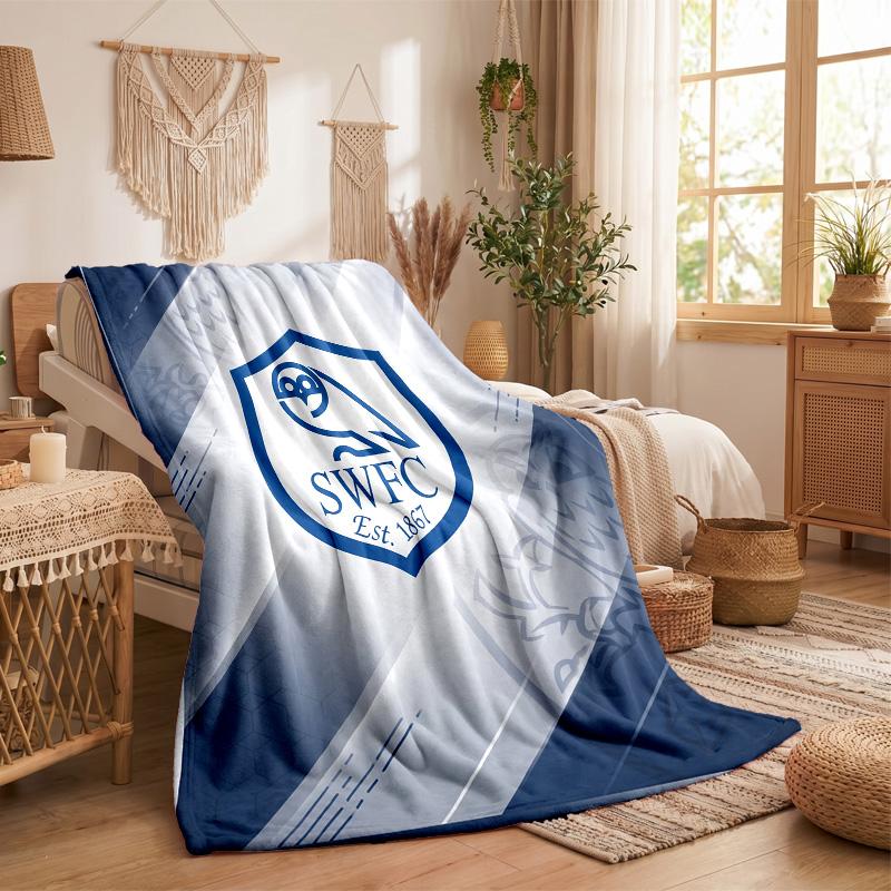 Sheffield Wednesday Theme Fleece Blanket Cozy Soft Plush Blanket For Bedroom Couch Travel