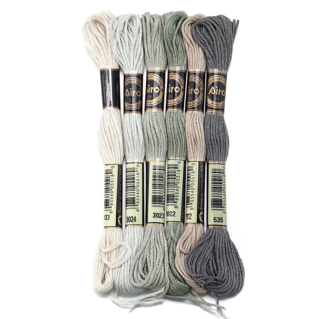 6pcs/lot Colorful Cross Stitch Threads Polyester Embroidery Threads DIY Hand Sewing Knitting Embroidery Supplies Accessories