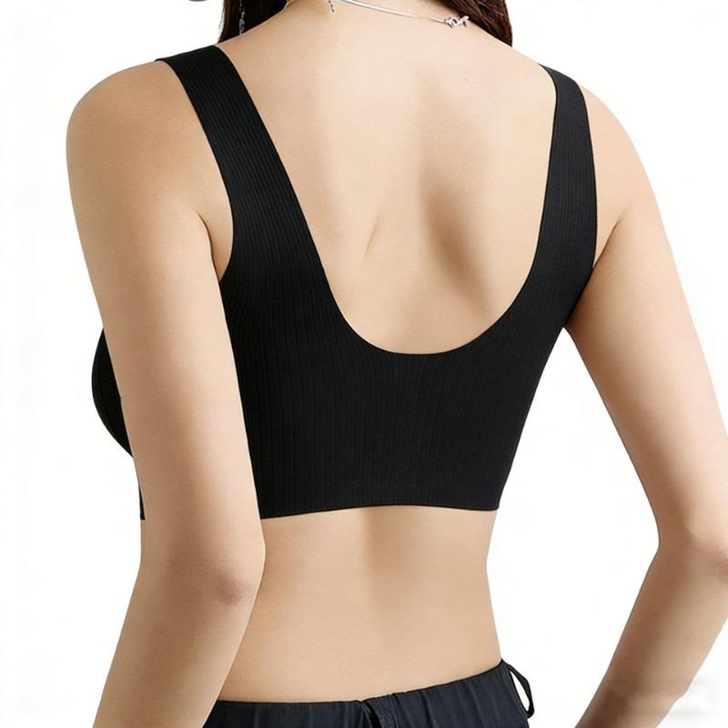 Women S Seamless Wirefree Bra Plus Size Wide Strap Supportive Backless Bra