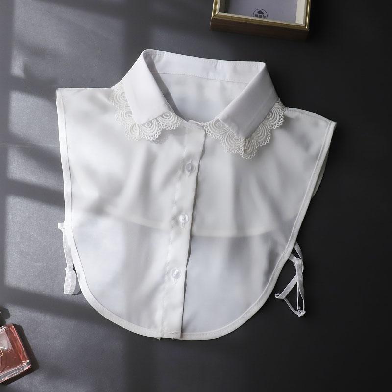 Chiffon Doll Detachable Collar Women Half Shirt White False Collar Woman Fake Collar Shirt Kragen Sahte Yaka Kraagje Nep Dames