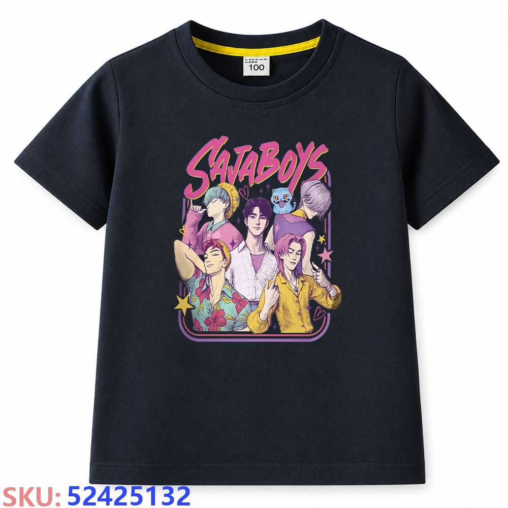 KPop Demon Hunters Children's Cartoon Print T-shirt