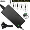 1Set US/EU/UK Plug Electric Scooter Power Adapter AC 100-240V DC 42V 2A Electric Scooter Accessories Black Charging Converter