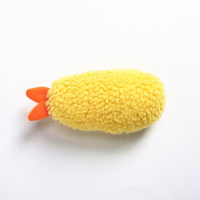 

1pc Tempura Fried Shrimp Shape Dog Toy: Bite-Resistant Chew Toy for Indoor Dogs & Cats