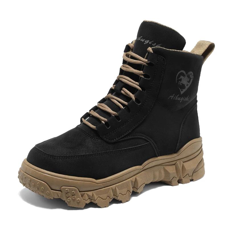 

Men s Winter Hiking Shoes Safety Work Ankle Boots Offer Man Tactical Boots Mens Shoes Men Motorcycle Boot Snow High Top Sneakers 39