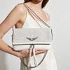 New Women's Hand-held Diamond Studded Wing Chain Niche Design Single Shoulder Crossbody Bag