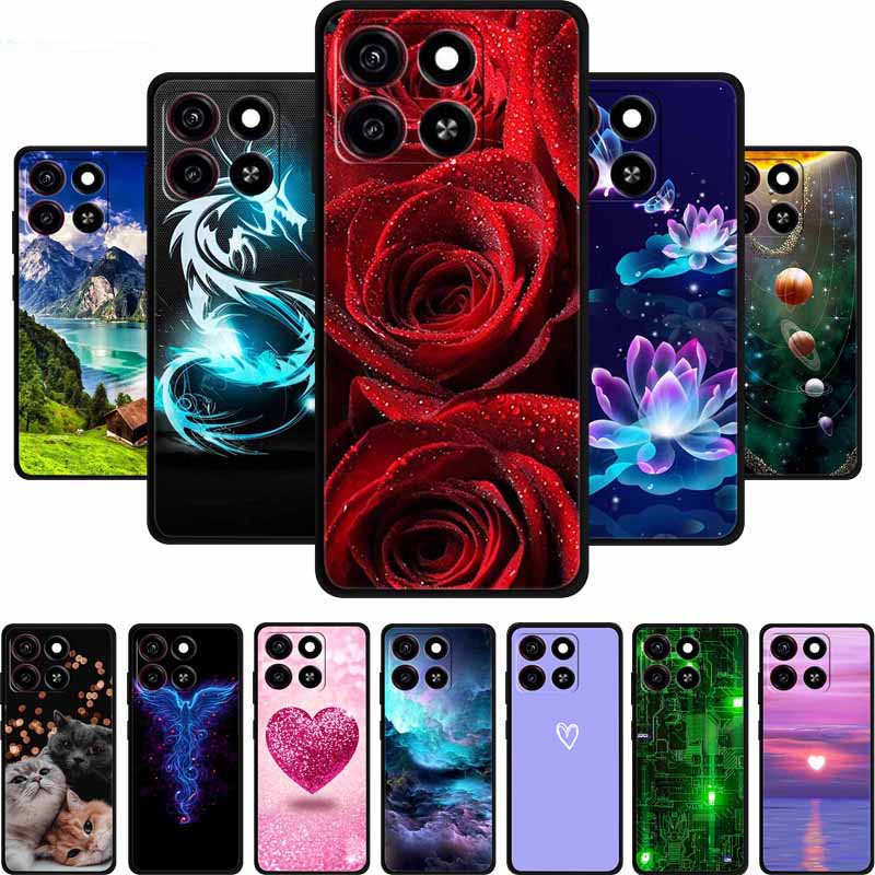 Phone Case For ZTE Blade A55 Back Cover Case A 55 Shockproof Black Silicone Soft Coque For ZTE Blade A35 Case A 35 6.75" Funda