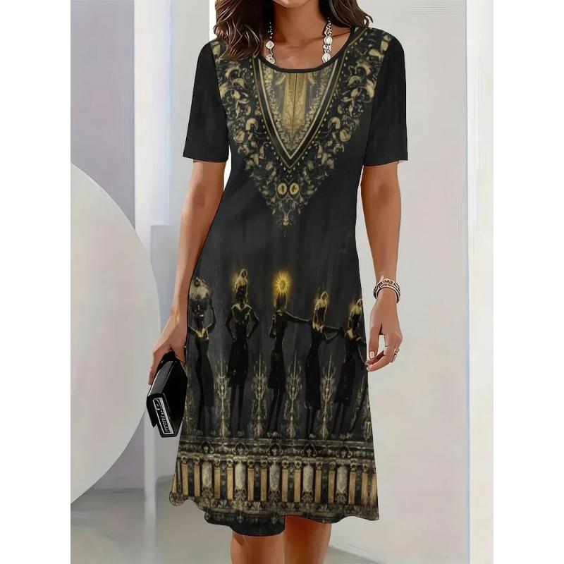 Stylish Simple Women's Dress Loose Versatile Casual Dresses