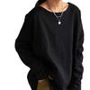 Japanese and Korean Autumn Pure Cotton Women's T-shirt New Simple Loose Solid Color Long-sleeved Base Shirt Mid-length