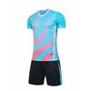 Men Short Sleeve Red Soccer Jersey Set  Navy Adult Football Uniform Boy  Pink Kids Soccer Shirt Cust