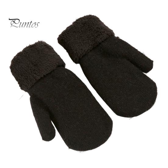 

1 пара зимних варежек унисекс, двухслойные, утолщенные, плюшевые, вязаные, нескользящие, для холодной погоды, для вождения, гольфа, катания на лыжах и коньках