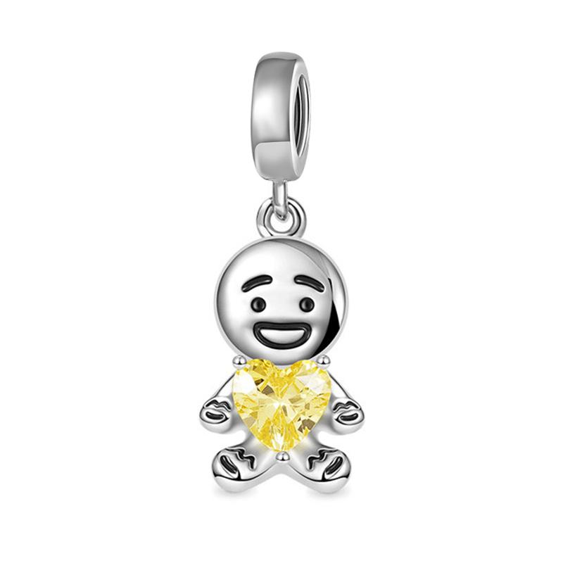Finecopper Fit Original Bracelet Europe Cute Cartoon Doll Series Dangle Charm Beads Necklace Pendant Diy Women Jewelry Gift