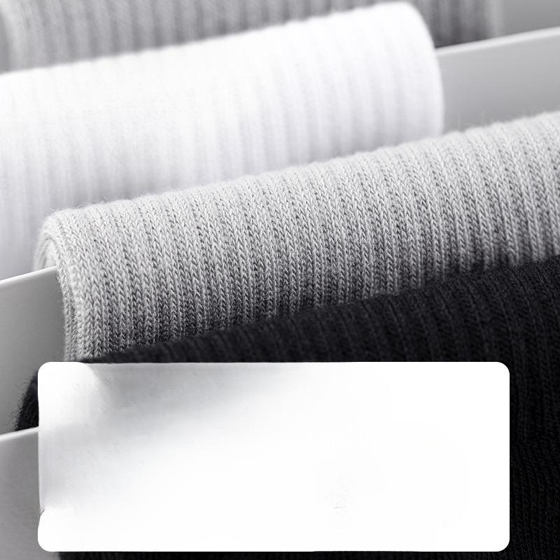 Chaussettes d'été fines en coton pour hommes, Antibactériennes, Désodorisantes, Absorbant la sueur, Chaussettes en coton blanc pour le sport et la course pour hommes