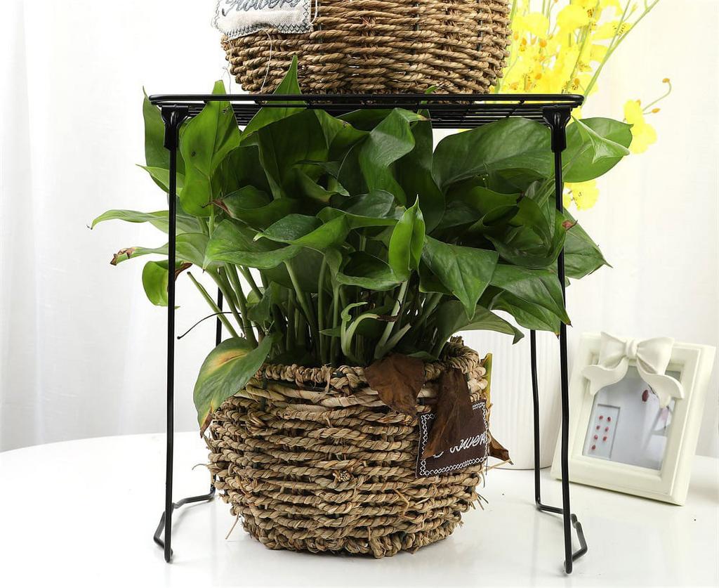 Stohovatelná kovová police do skříňky, černá