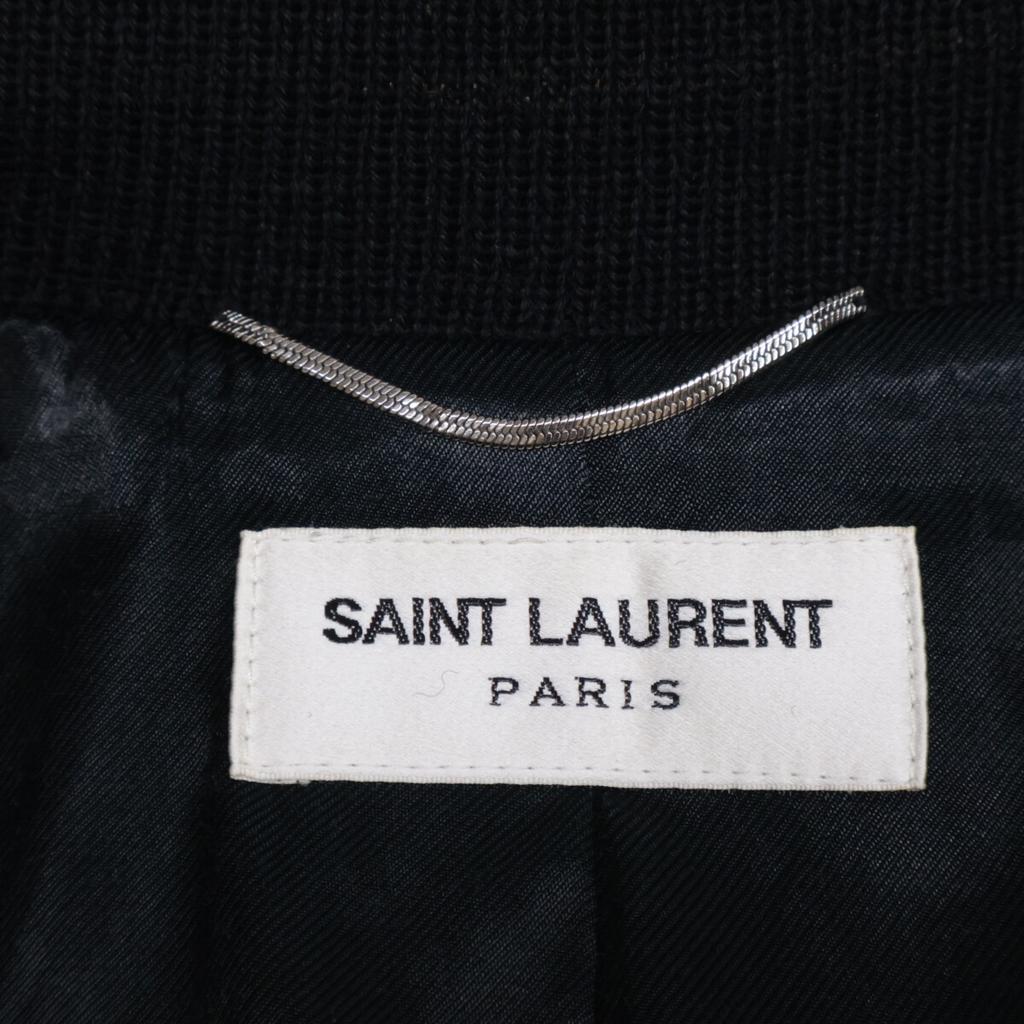 SAINT LAURENT PARIS Domestic genuine 354718 wool blend teddy jacket Jacket 42 grayUsed