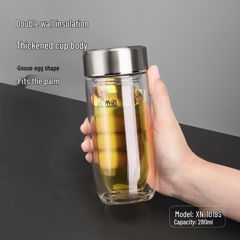 

Heenoor Double-Layer Insulated Glass Cup 280ml