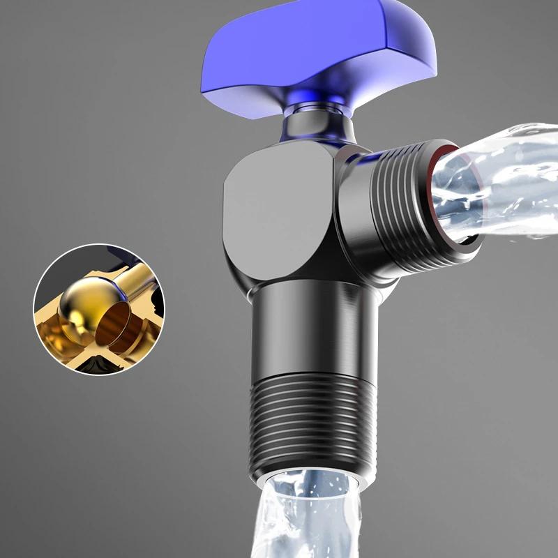 Thickened Spherical Core Triangle Valve Explosion-proof Water Heater Large Flow Ball Valve 4 Points Hot And Cold Valve