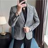 Fashion Suit Coat Men's Slim Fit Velvet Elegant Blazer Coat Business Casual Wedding Suit