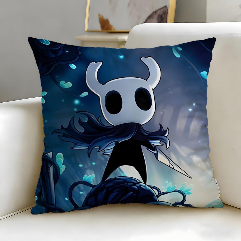 Popular Game Hollow Knight Cushion Cover Soft EasyWash Pillow Case Versatile for Couch Bed Travel and Office