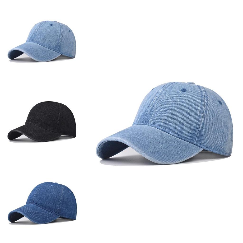 Classic Denim Baseball Cap With Vintage Wash For Men Women Summer Sun Protection