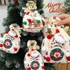 Christmas Cute Character Gift Bag - Drawstring Fabric Storage Bag for Children's Candy, Apple & Portable Party Favors
