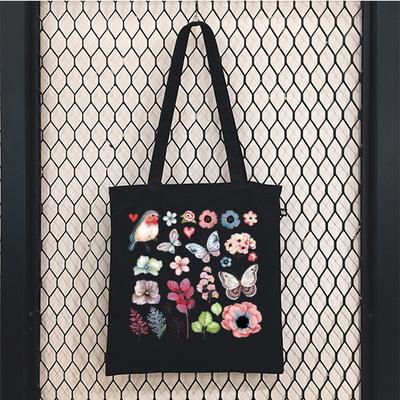 Women's Tote Bag Cartoons Anime Print Custom  Bag Canvas Bag  Reusable  Shoulder Bags Collapsible Women's Bags