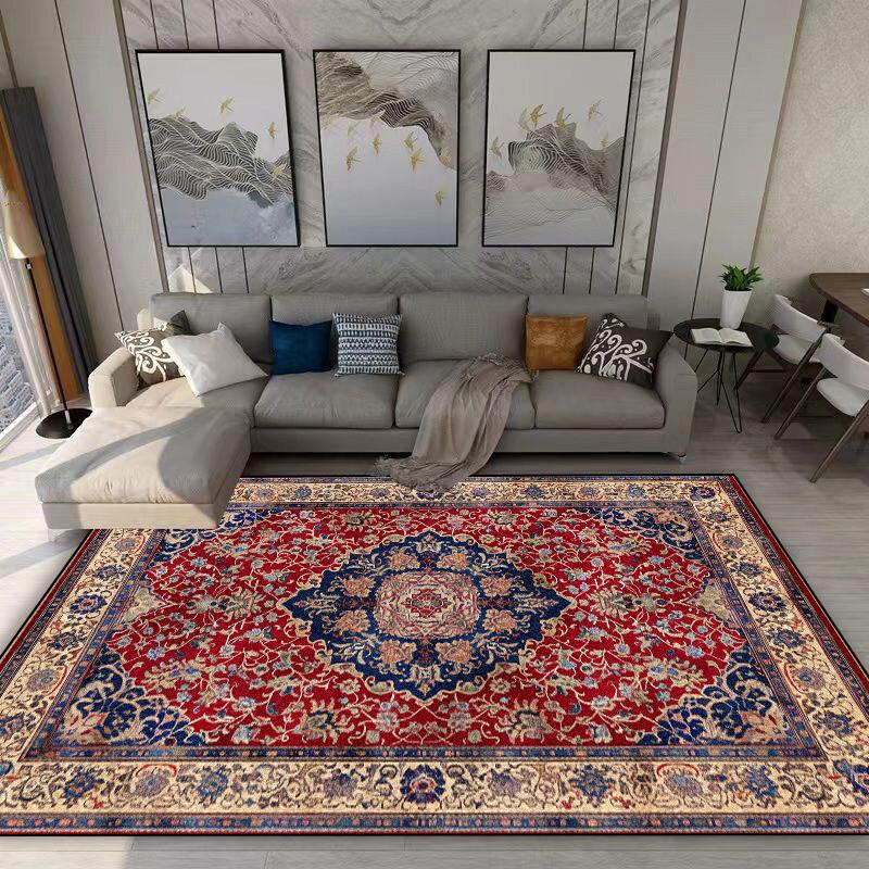 Persian Retro Carpet Living Room Decoration Home Sofa Area Rugs Boho Bedroom Non-slip Rug Hall Coffee Tables Washable Floor Mat
