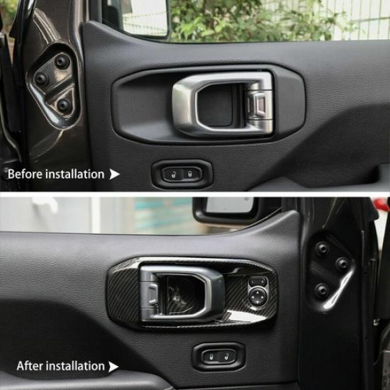 Car Accessories ABS Interior Handle Bowls Cup Cover Trim for Jeep Wrangler JL PM