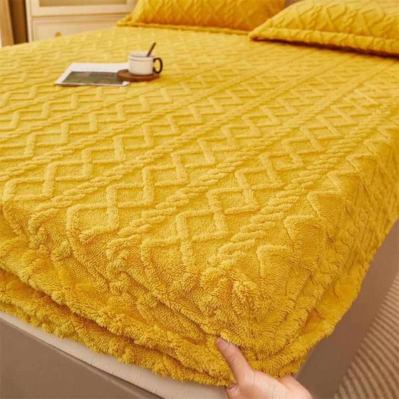 

Внешняя торговля Матрас из флиса Тафу зимний стиль цельный утолщенный защитный чехол для матраса полностью закрытый нескользящий комплект из трех предметов для домашнего использования 180cmx200cm (single piece mattress)