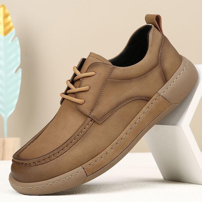 Men's 2025 Spring New Retro Soft-soled Men's Fashion Trend Breathable Casual Leather Shoes