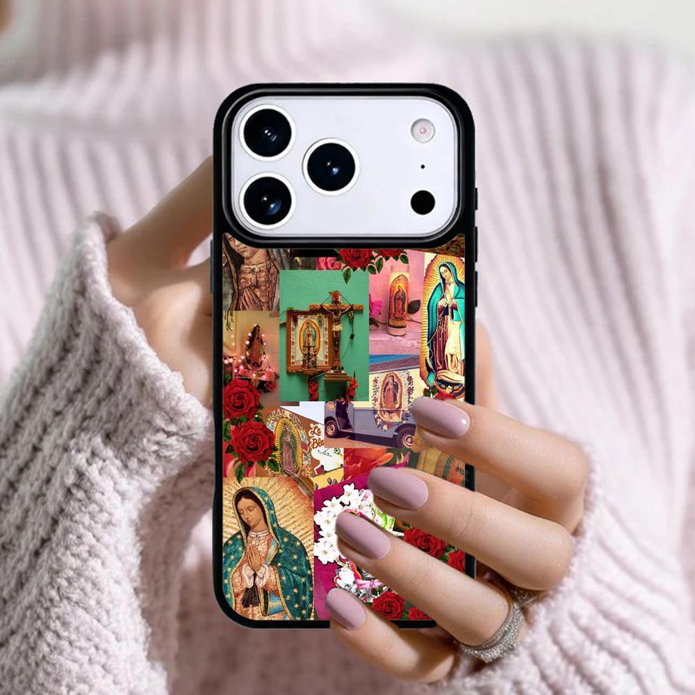 Guadalupe San Judas Phone Case For Apple iPhone 17 Air 16E 15 14 Plus 13 12 11 Pro Max Mini Funda Cover
