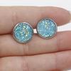 6 Pairs Stainless Steel Shiny Austrian Crystal Round Stud Earrings Set