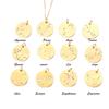 12 Sternzeichen-Halsketten mit Geschenkkarten-Sternbild-Anhänger, Goldketten-Halsband für Damen, Modeschmuck