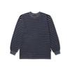 PSSHOPPER Pigment Stripe Long Sleeve [Navy]