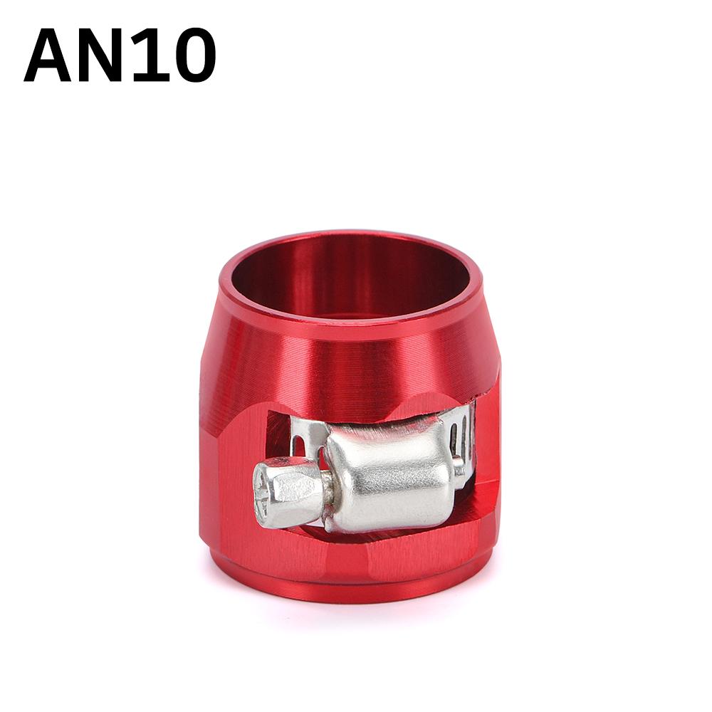 1pcs Hose Clamp AN4 AN6 AN8 AN10 AN12 Fuel Pipe Clip Oil Water Tube Hose Fittings Finisher Clamps Hex Finishers