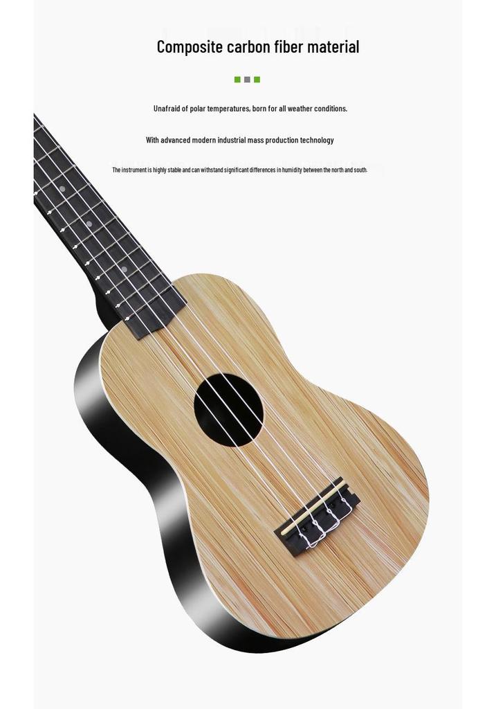 21-Inch Carbon Fiber Ukulele for Beginners