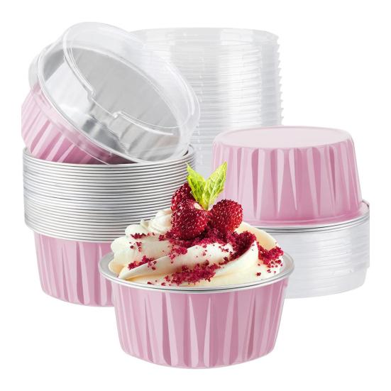 Hliníkové fóliové košíčky na dorty Mini formičky na dorty Jednorázová pečicí forma na Mousse Pudink Brownies Osobní porce Pečicí plech