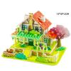Villa House Castle Building Model 3D Cardboard Puzzle Jigsaw Toys Children's Interest Educational Toys Kids Gift