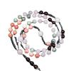 Mixed Gemstone Rosary Necklace – Hematite Cross Pendant, Love Balance Protection Gift for Men & Women