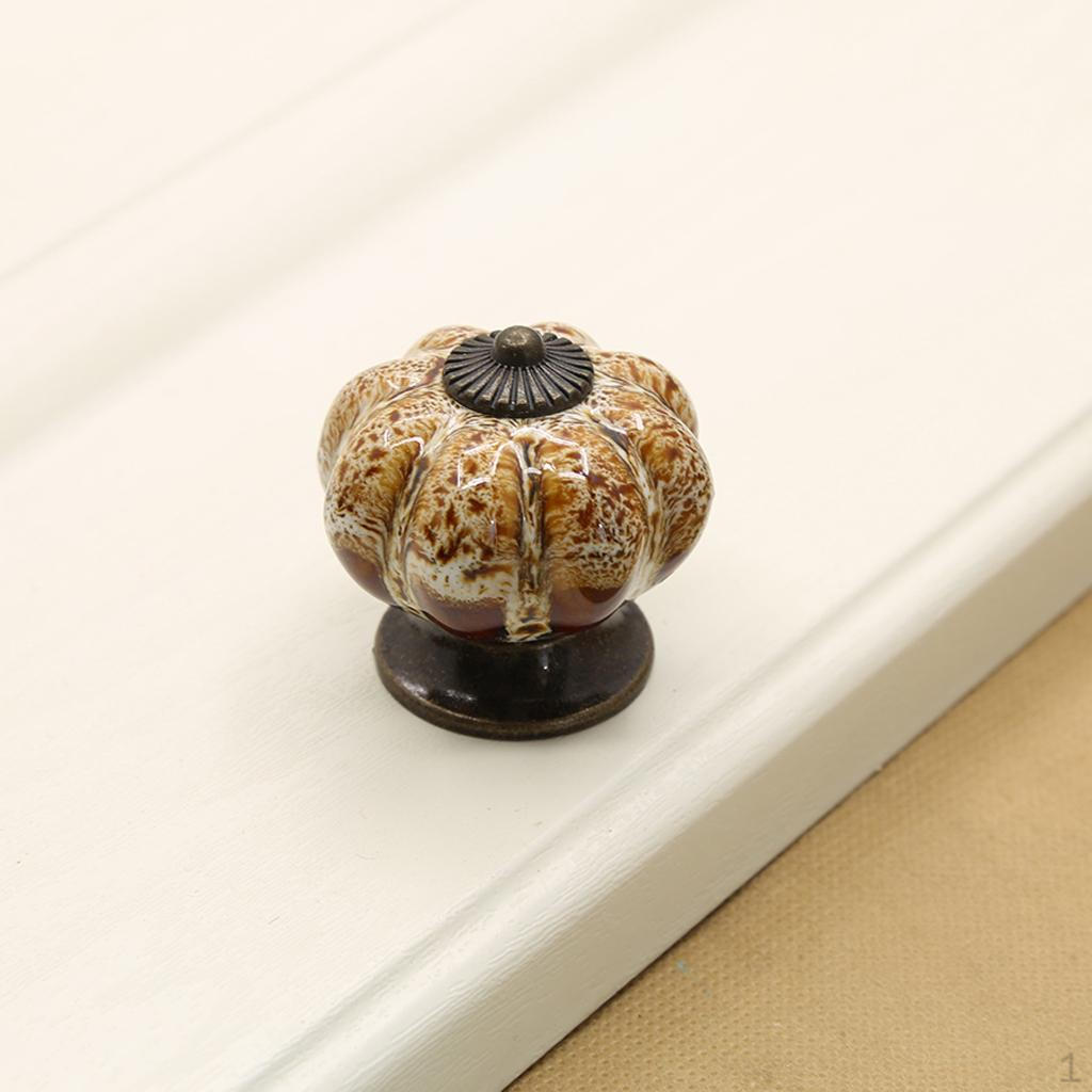 Очаровательные маленькие круглые тыквенные керамические ручки шкафа с ручками