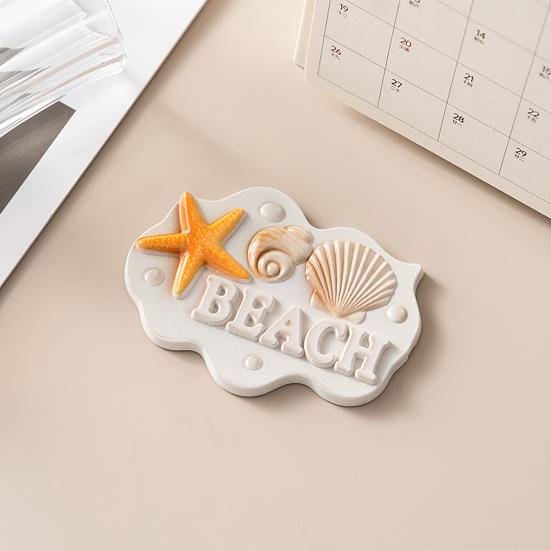 3D Starfish Shell Refrigerator Magnet Resin Ocean Beach Fridge Magnet Coastal Home Kitchen Office Whiteboard Locker Magnetic