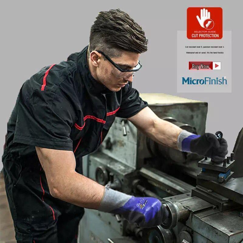 Schnittfeste, rutschfeste, wasserdichte Latexhandschuhe für Arbeit, Bau, Angeln und Gartenarbeit