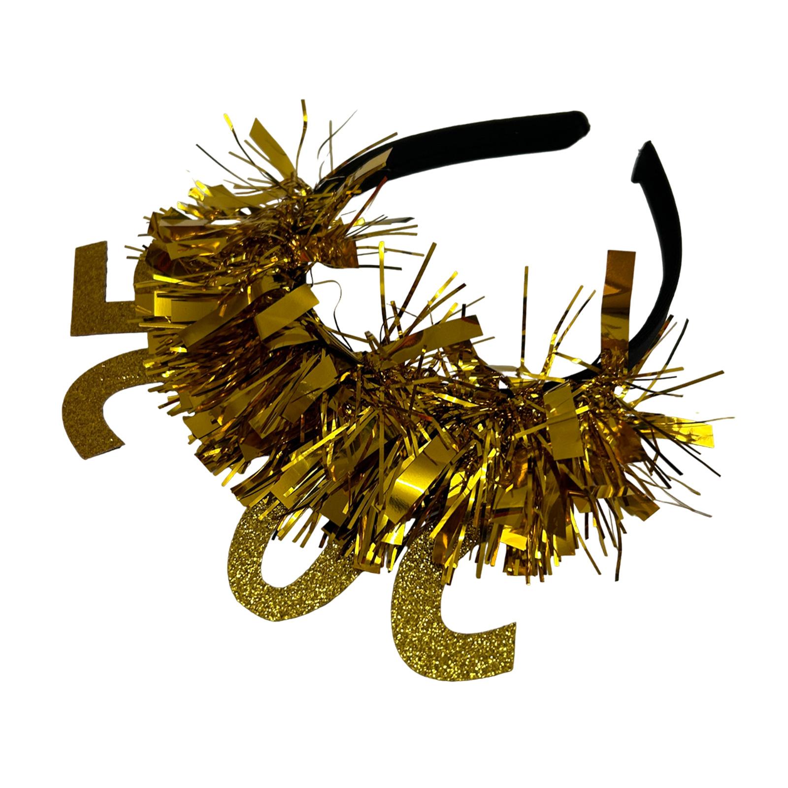 

2025 New Year Party Headband Carnivals Party Sequins Garland Headwear for Adult Teens Glittering Festival Props Hairhoop A