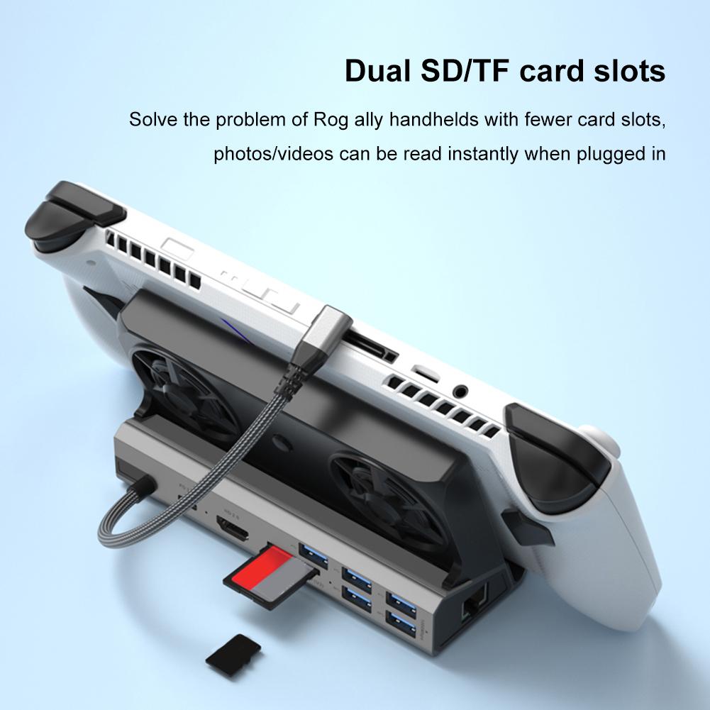 Dock Console Hub HDMI-Compatible USB C Docking Station Gigabit Ethernet 1000Mbps Type C USB 3.0 2.0 PD 100W RJ45 for Steam Deck