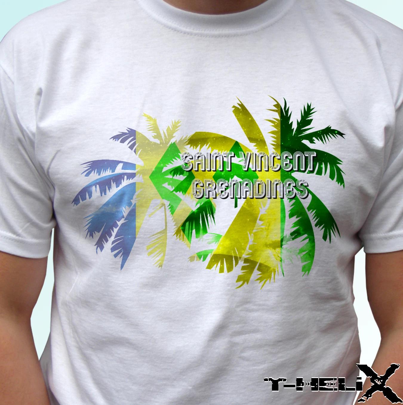 

Saint Vincent and the Grenadines Palm flag - white kids boys T-Shirt top - all sizes 140