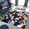 1pc Jujutsu Kaisen Anime Characters Office Chair Mat - Anti-Slip Carpet with Cute Panda Design, Perfect for Anime Lovers and Fans of Jujutsu Kaisen.O0
