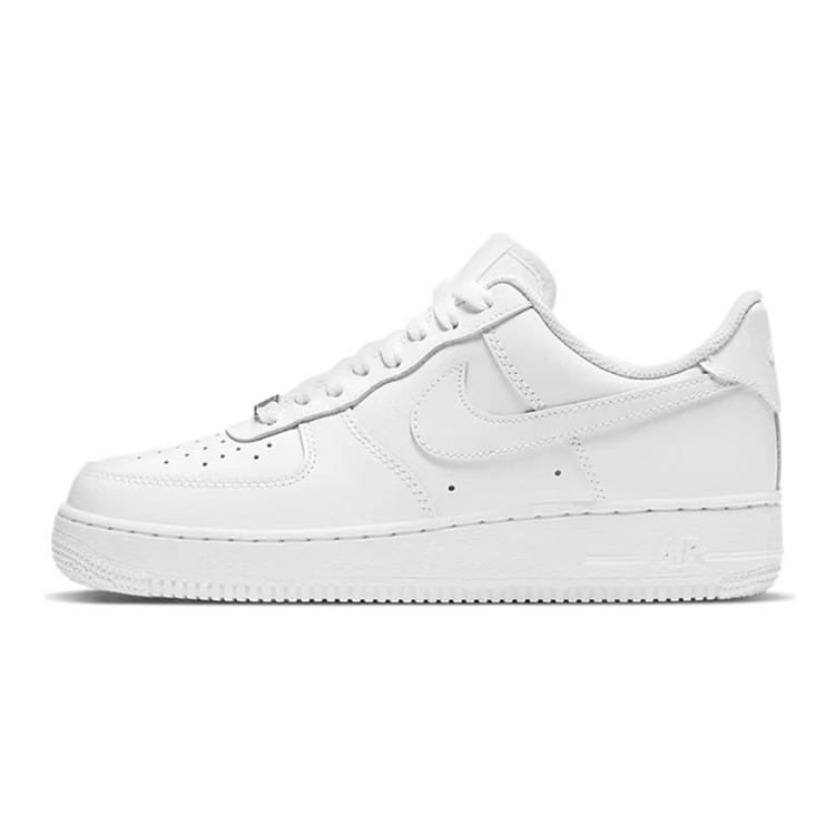 Nike Air Force 1 Leather Slip Resistant Abrasion Resistant Low Top Skateboard Shoes Women's Blue Gray DD8959-100(Team80-''T10)