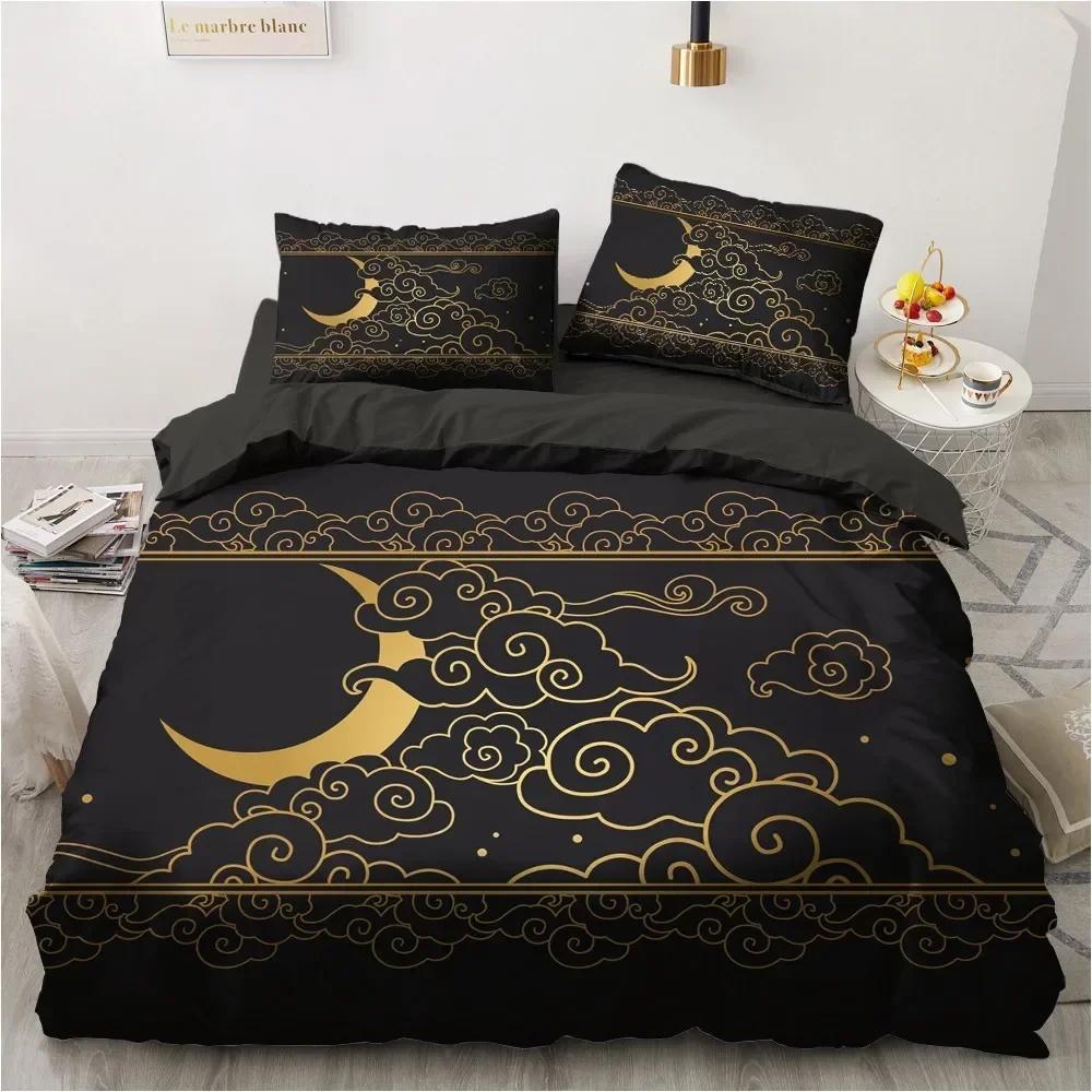 3D Black Cat Bedding Sets  King Queen Full Single 200x200 Bed Linen Gold Design 3D Printed Duvet Cover Set for Teens Women