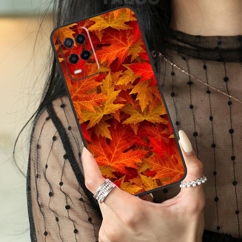 Autumn Leaves Case For Oppo A5 Pro A15 A17 A57 A77 A18 A38 A58 A78 A98 A94 A74 A54 A40 A60 A80 A96 A76 A16