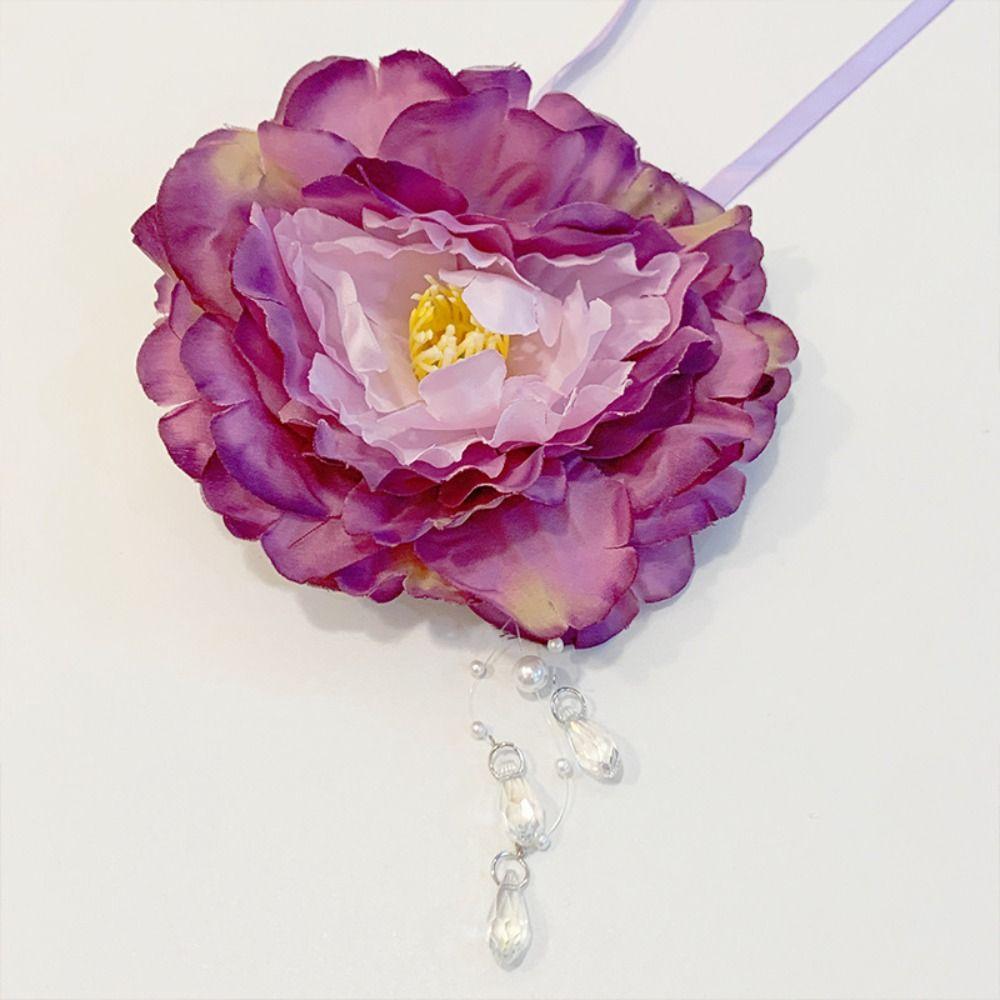 Elegant Floral Clavicle Chain Unique Flower Choker Necklace Zantedeschia Necklaces  For Women Girls