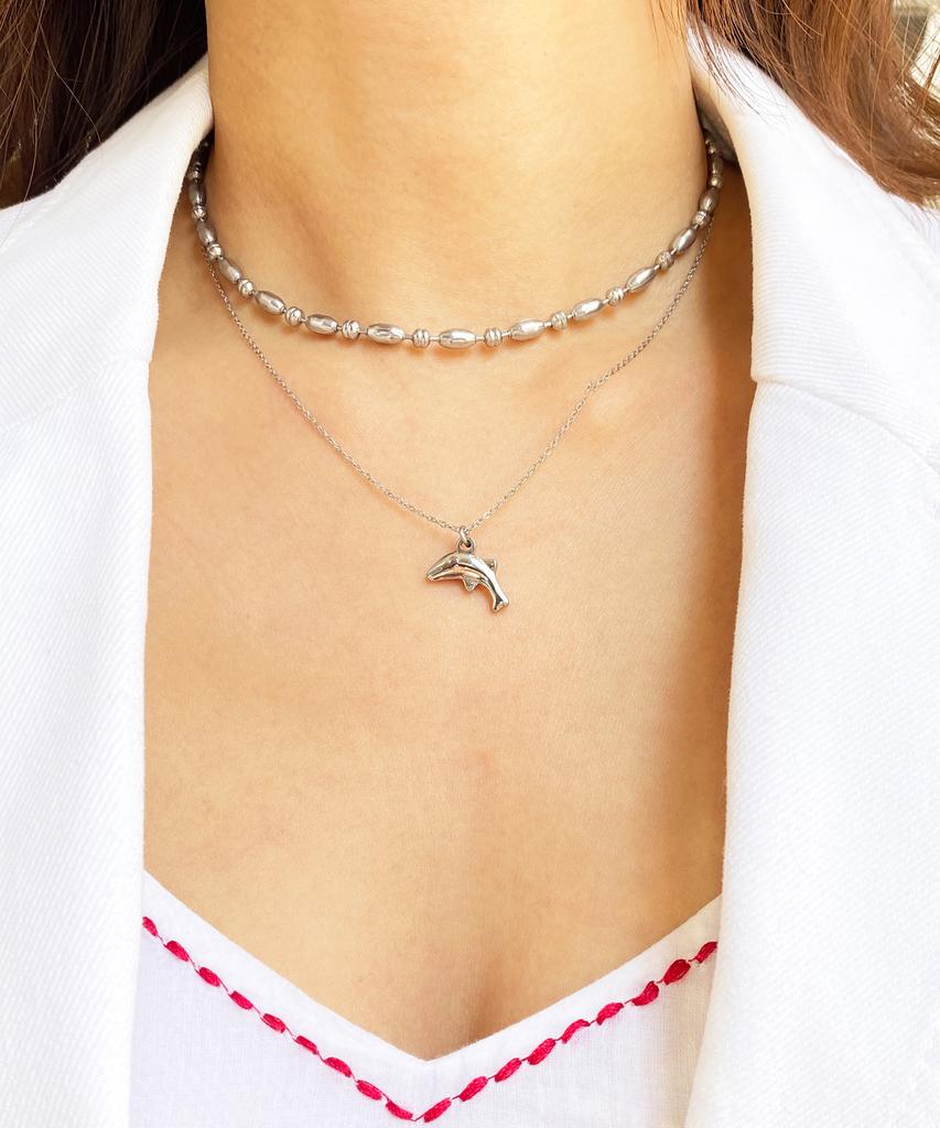Lazy N Crazy Lucky Dolphin Necklace